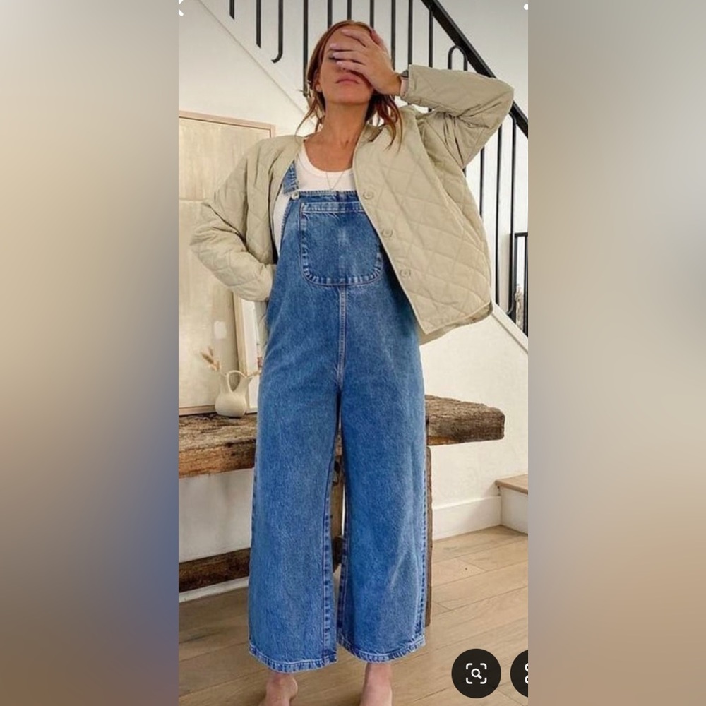 Calvin Klein - Vintage Painters Crop Denim Overalls - Medium